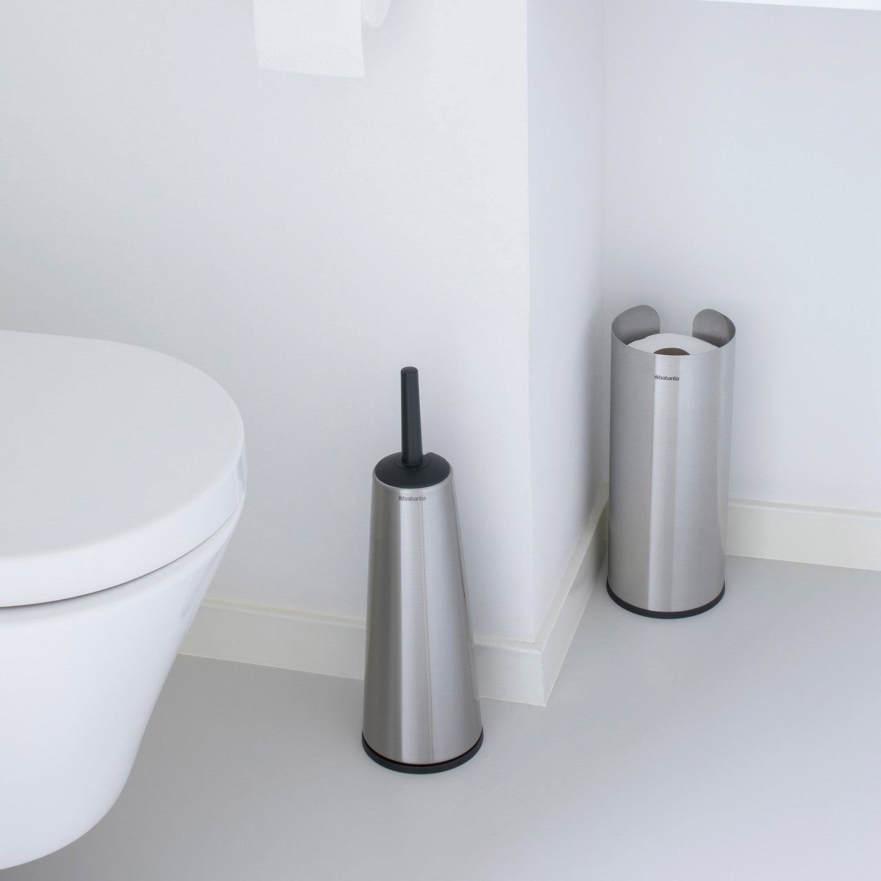 BRABANTIA ReNew Toilet Brush and Holder - Matt Steel