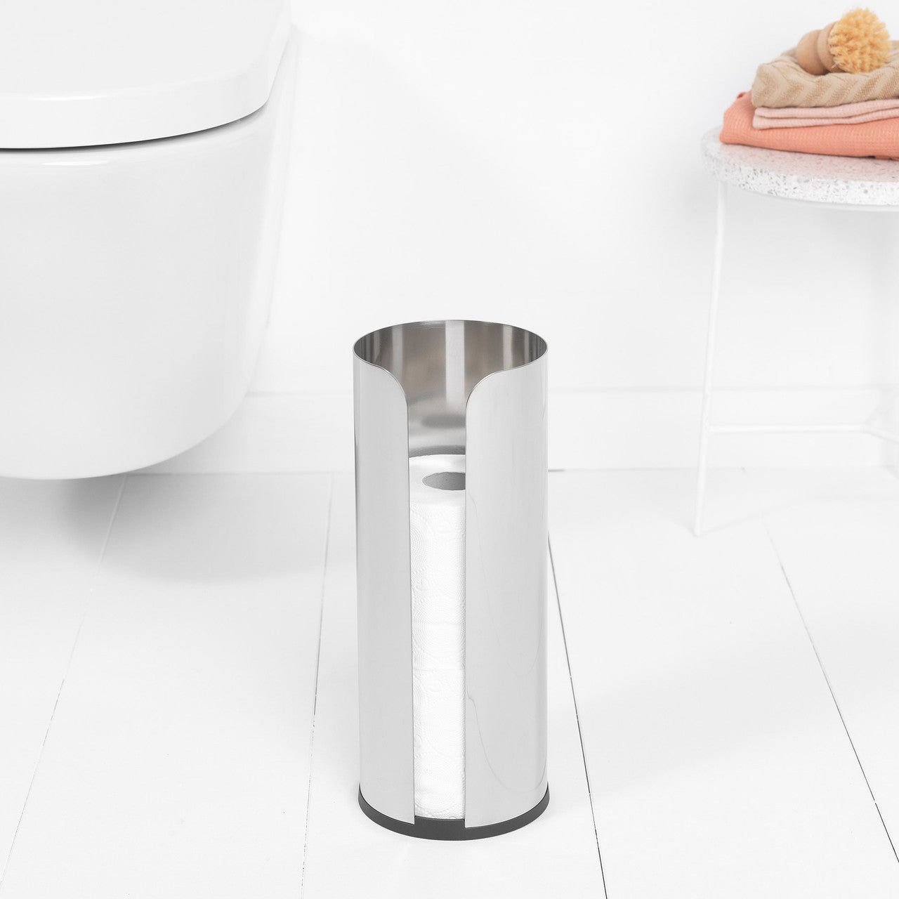BRABANTIA ReNew Toilet Roll Dispenser - Brilliant Steel