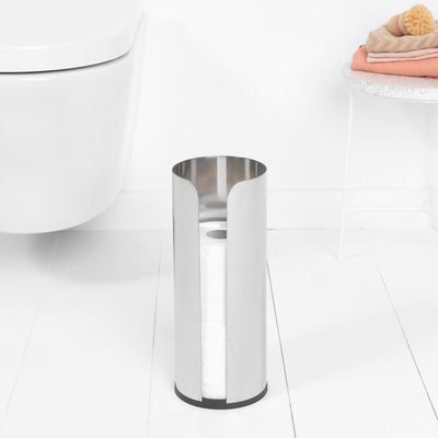 BRABANTIA ReNew Toilet Roll Dispenser - Brilliant Steel