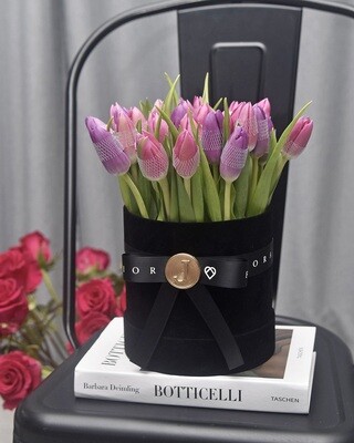 Suede Box (Demi): Tulips Suede Box (Demi): Tulips