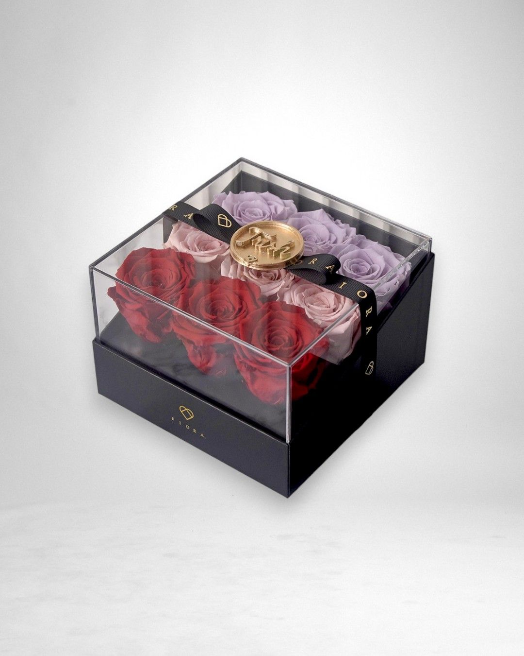 ForeverFiora Timeless Rose Grid (Acrylic Box)