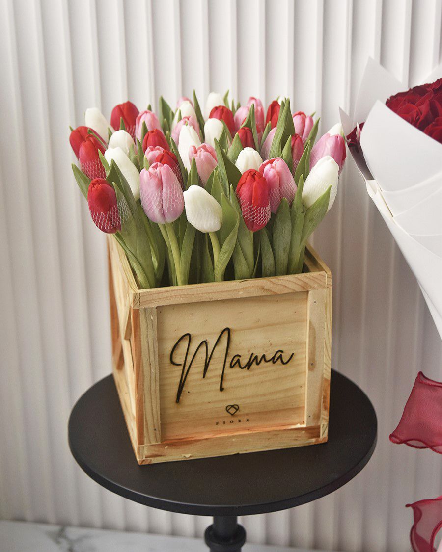 Mini Crate of Tulips