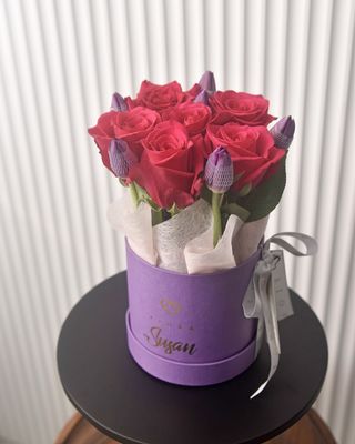 Classic Bucket Small: Rose + Tulip Charm