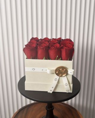 Suede Box Roses 4x3