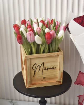 Mini Crate of Tulips