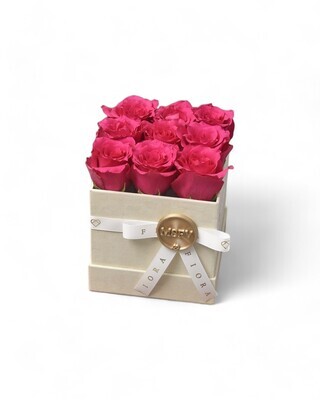 Suede Box Roses 3x3