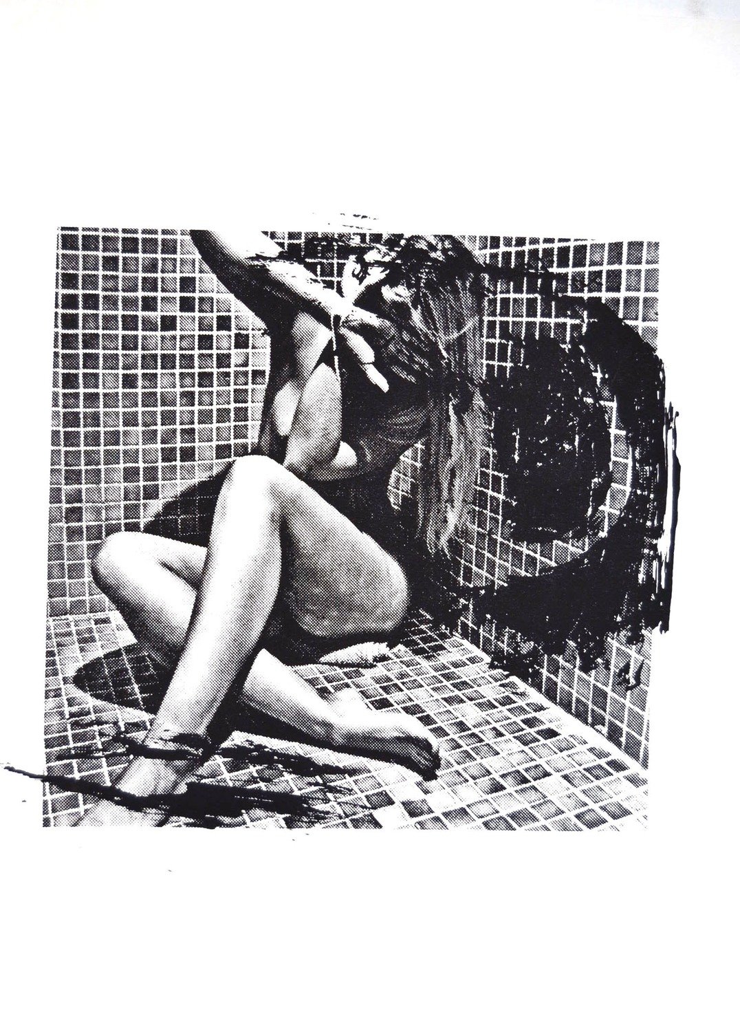 Serigrafia Serie asfixia &quot;Ingraving V&quot; Estampa única