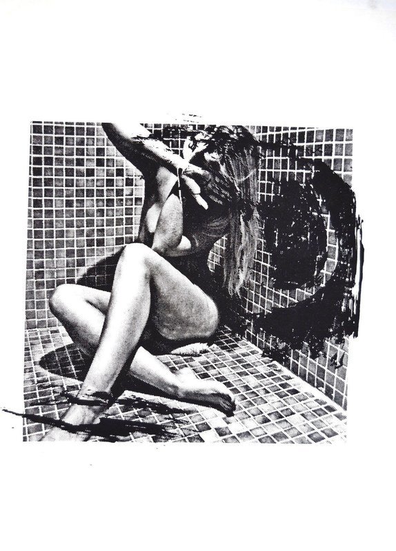 Serigrafia Serie asfixia &quot;Ingraving V&quot; Estampa única