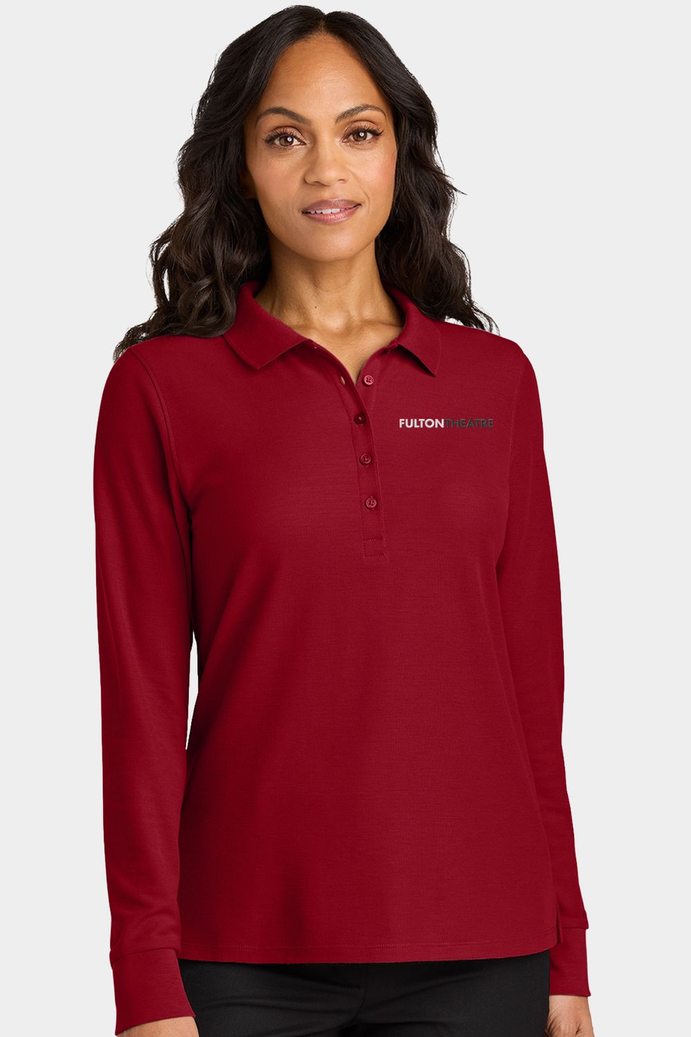 Port Authority Women's Wearever Signature Pique Long Sleeve Polo