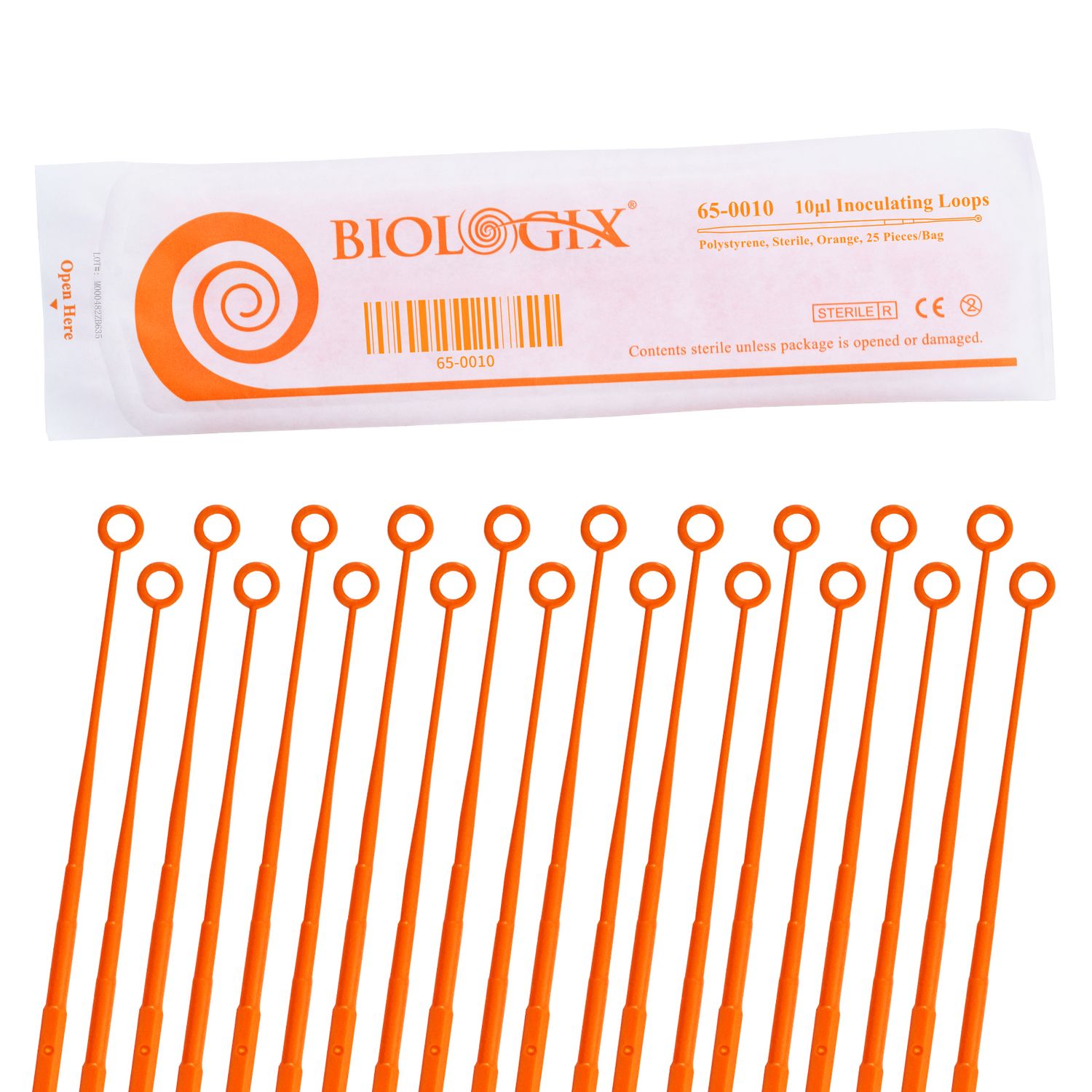 Biologix® 滅菌ディスポーザブル接種ループ、PS製、1μL・10μL