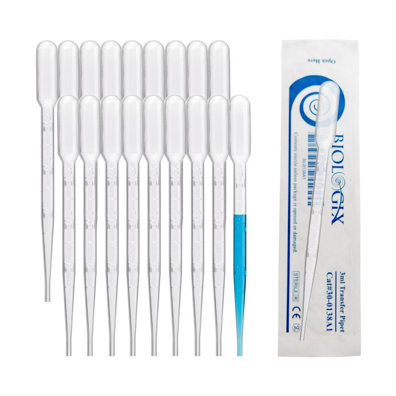 Biologix® 1mL/3mL トランスファーピペット、滅菌済み・個別包装