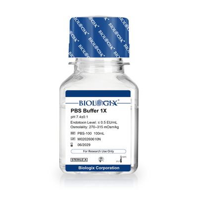 Biologix® PBS緩衝液(1×)、pH 7.4、低エンドトキシン、100mL/ボトル Biologix® PBS緩衝液(1×)、pH 7.4、低エンドトキシン、100mL/ボトル