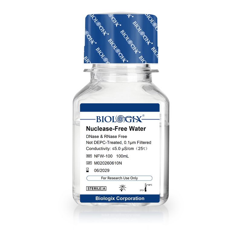 Biologix® ヌクレアーゼフリーウォーター、滅菌済み、100mL