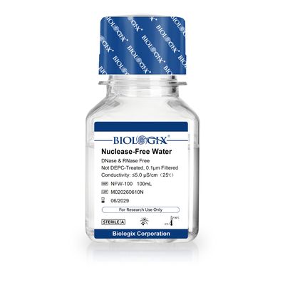 Biologix® ヌクレアーゼフリーウォーター、滅菌済み、100mL