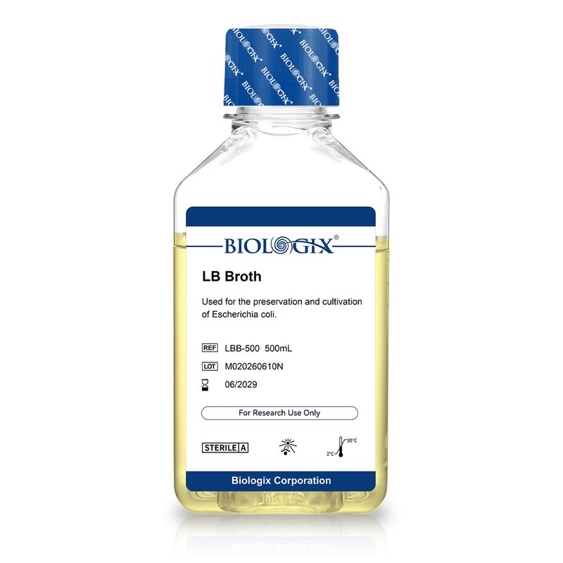 Biologix® LB液体培地、滅菌済み、500mL/ボトル
