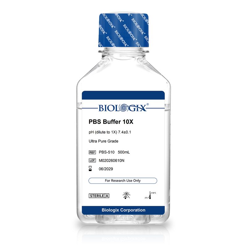 Biologix® PBS緩衝液（10×）、pH 7.4、滅菌済み、500mL/ボトル