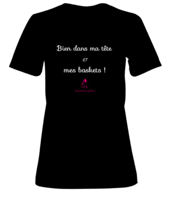 T-shirt Noir Femme By &quot;FéminitéS au pluriel&quot; + Message d&#39;ancrage