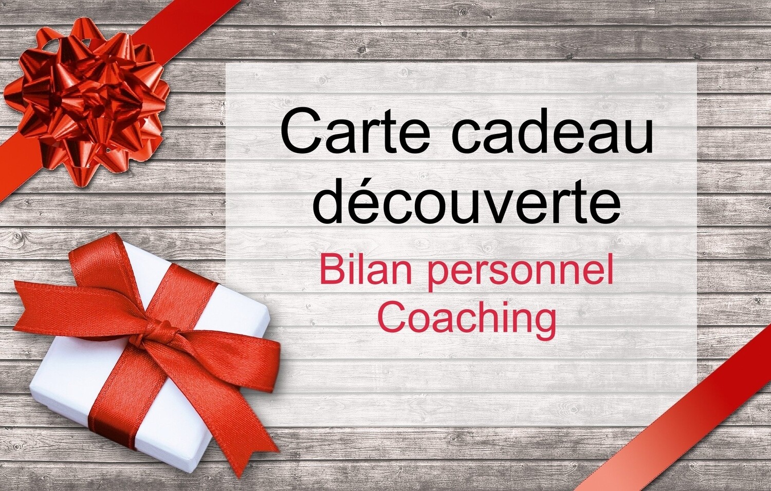 Carte cadeau &quot; Bilan Personnel + Coaching&quot;  1h30
