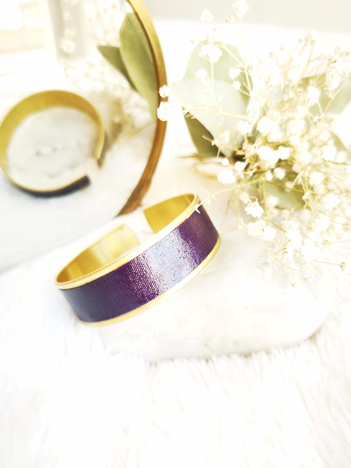 Manchette Violette « Élégance » + Message d&#39;ancrage