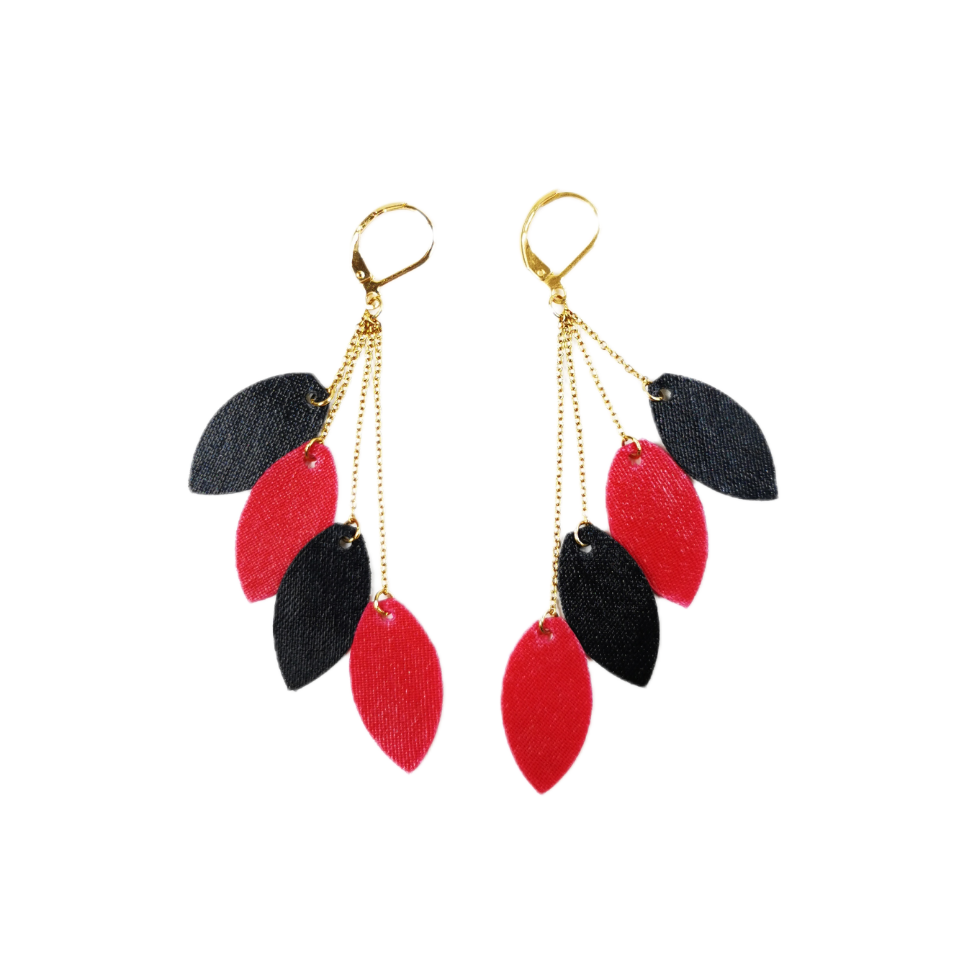 Boucles “ Pétales Mystérieuse sensualité “+ Message d’ancrage
