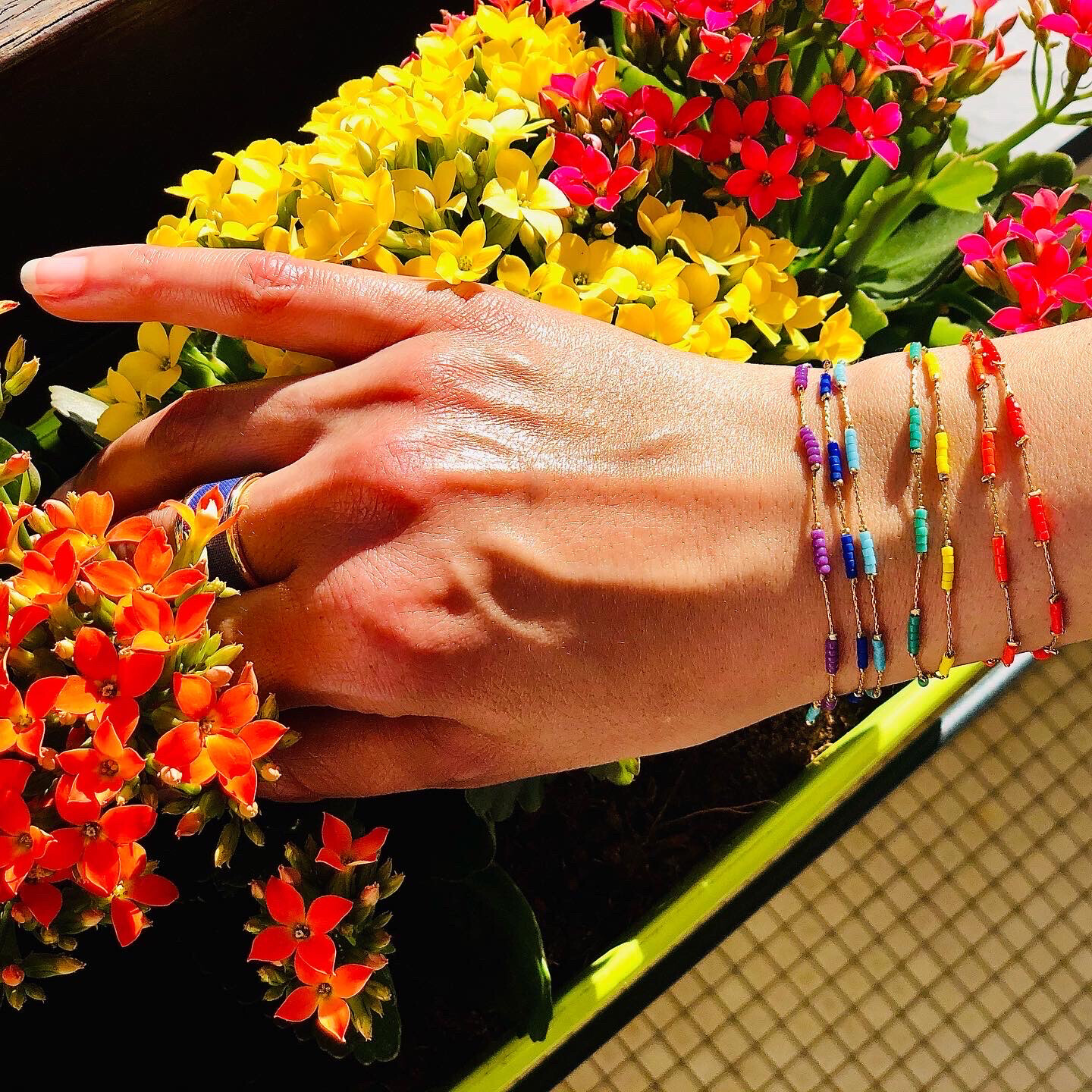 Chainettes Poignet 7 Chakras + Messages d&#39;ancrage