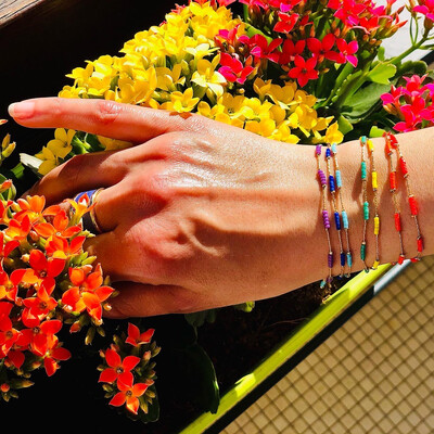 Chainettes Poignet 7 Chakras + Messages d&#39;ancrage