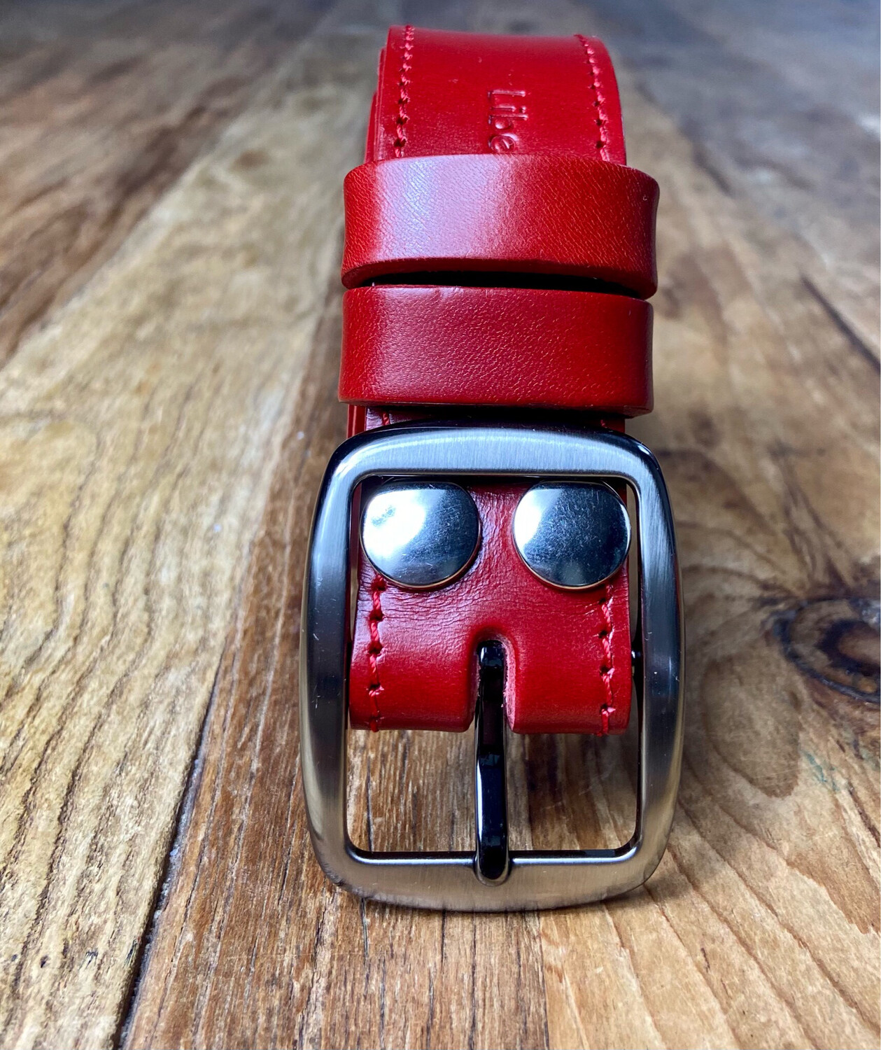 Ceinture cuir Femme Rouge