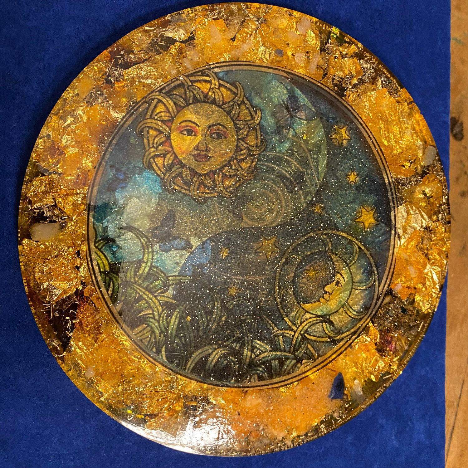 Plateau orgonite dynamisant et purifiant