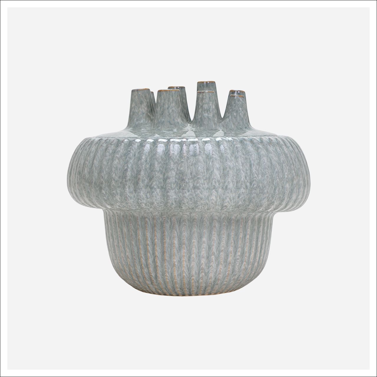 Freslo Lidded Vase blue