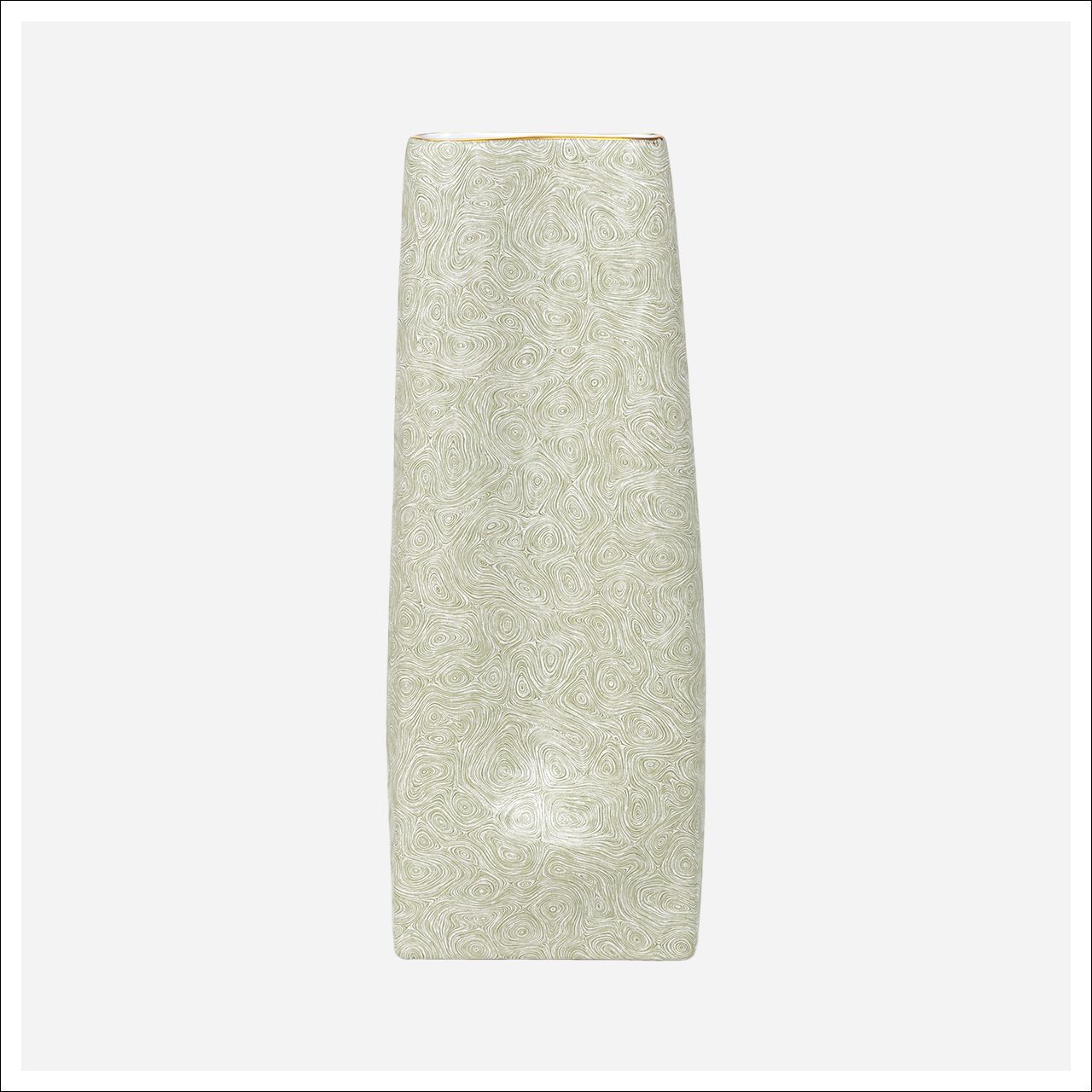 Dedo Tall Vase Green, gold