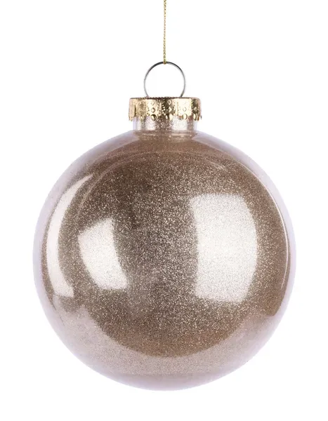 Lacquer Look Glitter Ball Ornament Champagne 120 mm Lacquer