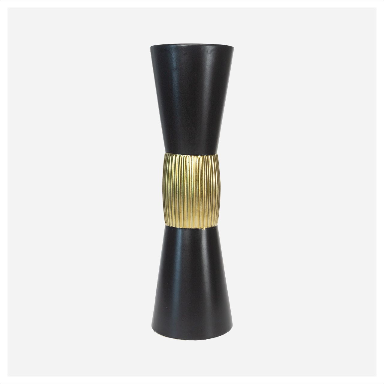 Toronto Tall Vase Black, gold