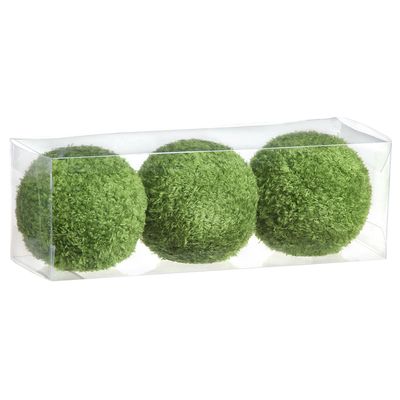 4W4"H MOSS ORB X3(ACETATE BX)