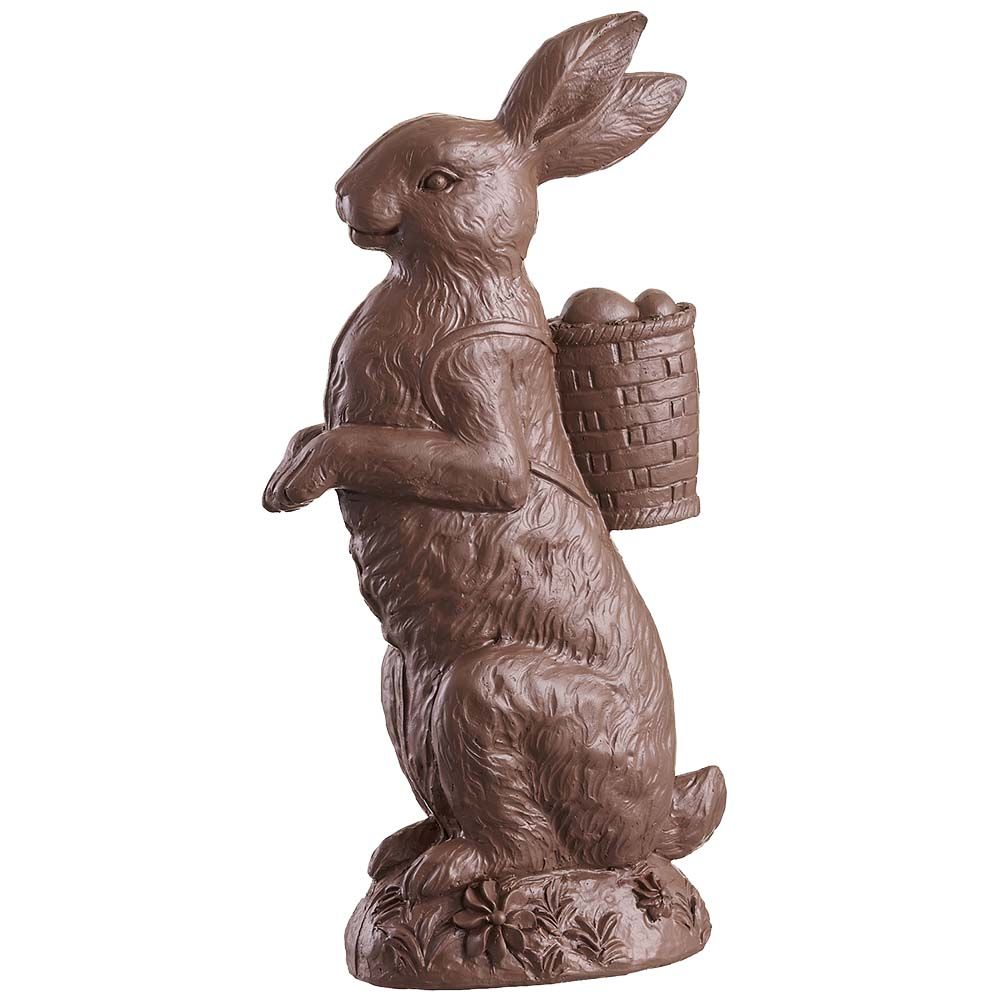 14" CHOC BUNNY W/BSKT &amp; EGGS - choc