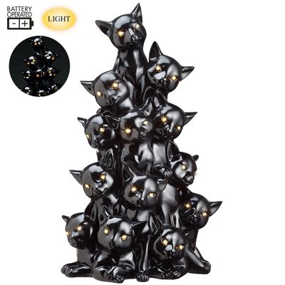 17"B/O CAT TREE W/LIGHT