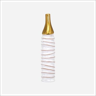 Manuella Short Bottle White, gold