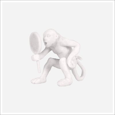 Small Monkey Sculpture-SB White