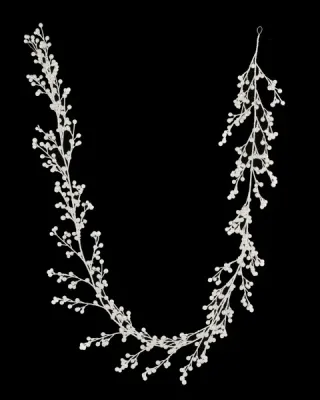 Pearl Berry Garland WHITE 6'L