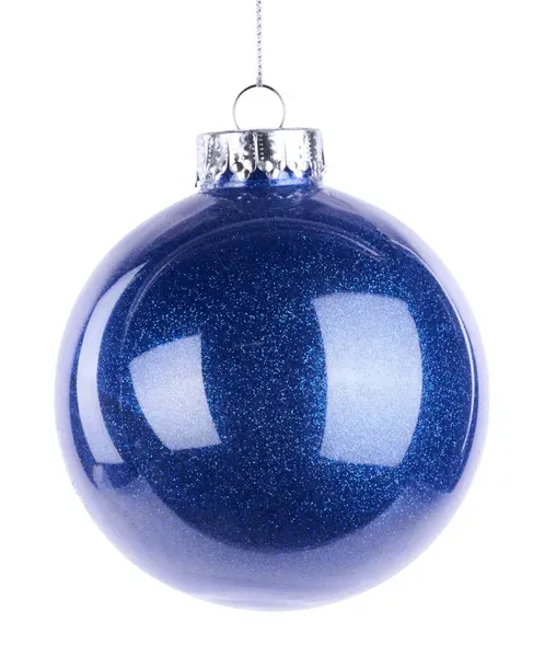 Lacquer Look Glitter Ball Ornament ROYAL BLUE 100MM LACQUER
