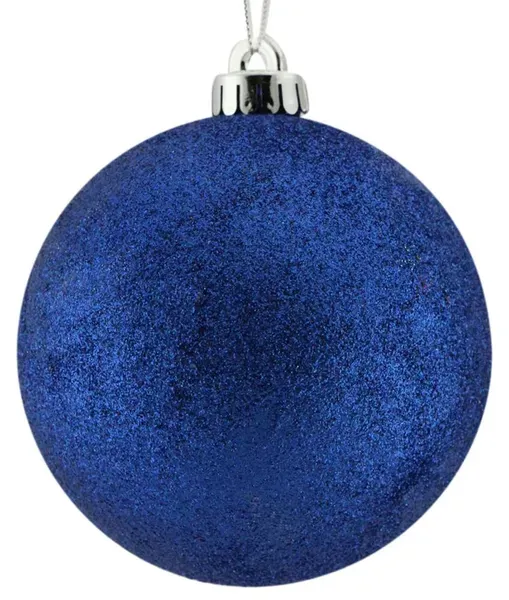 Glitter Ball Ornament Royal Blue 120 mm Glittered