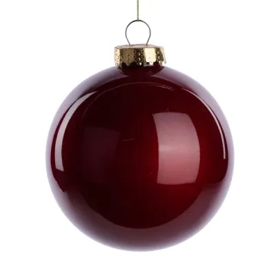 Lacquer/Glass Look Ornament BURGUNDY 150MM LACQUER