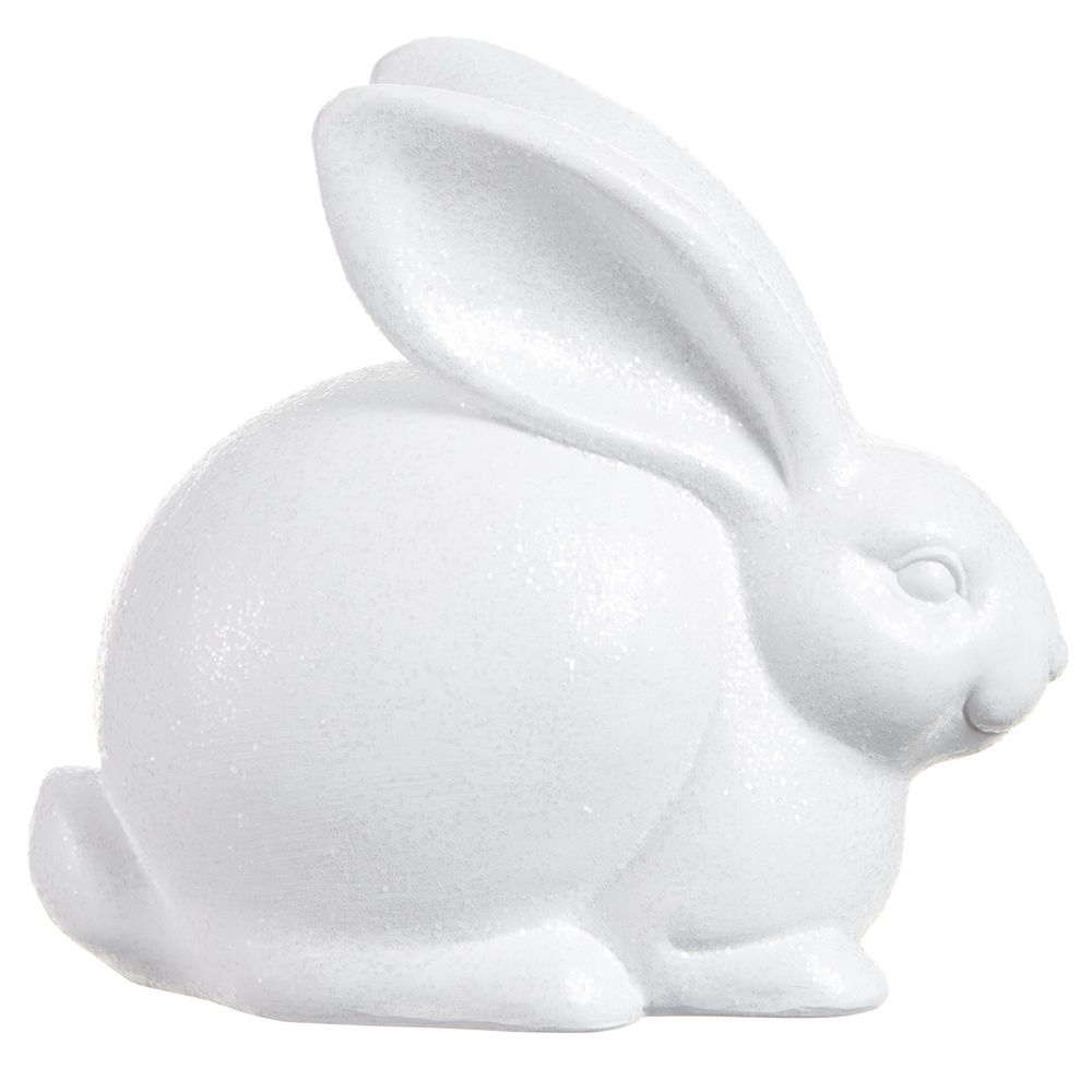 8"GLITTERED BUNNY WH