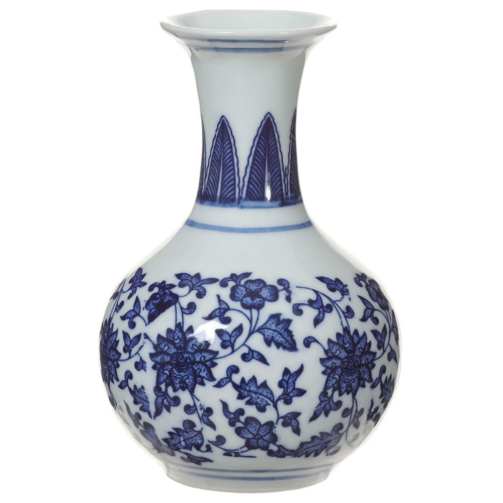 5"CERAMIC VASE BL/WH - ACQ089-BL/WH