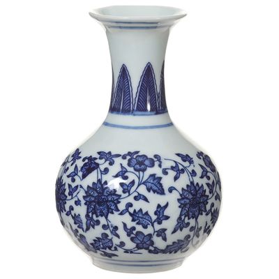 5"CERAMIC VASE BL/WH - ACQ089-BL/WH