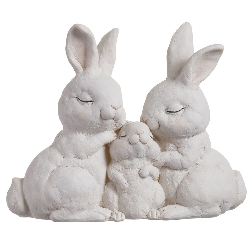 7"BUNNY FAMILY WH - AEZ428-WH