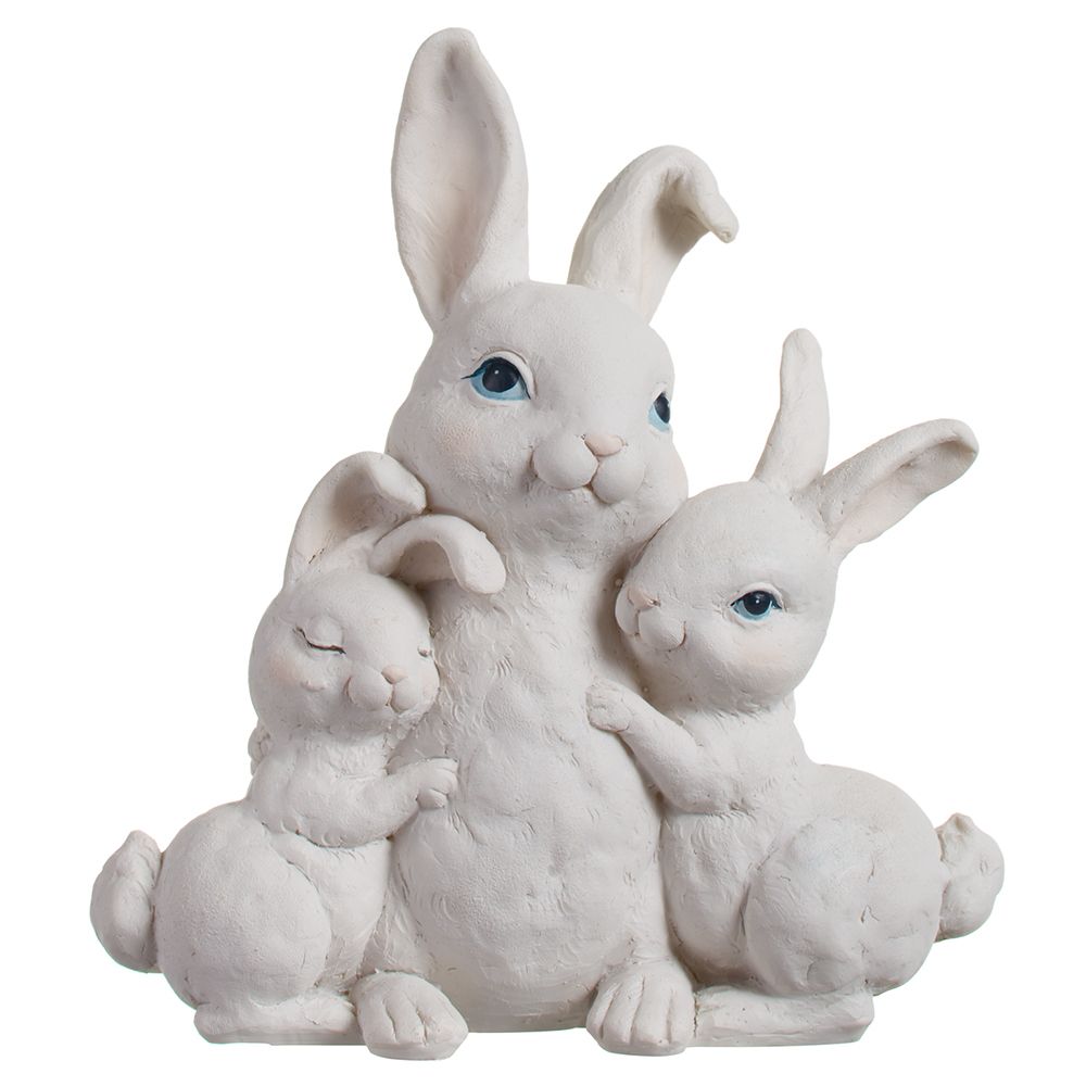 7"BUNNY FAMILY WH - AEZ434-WH