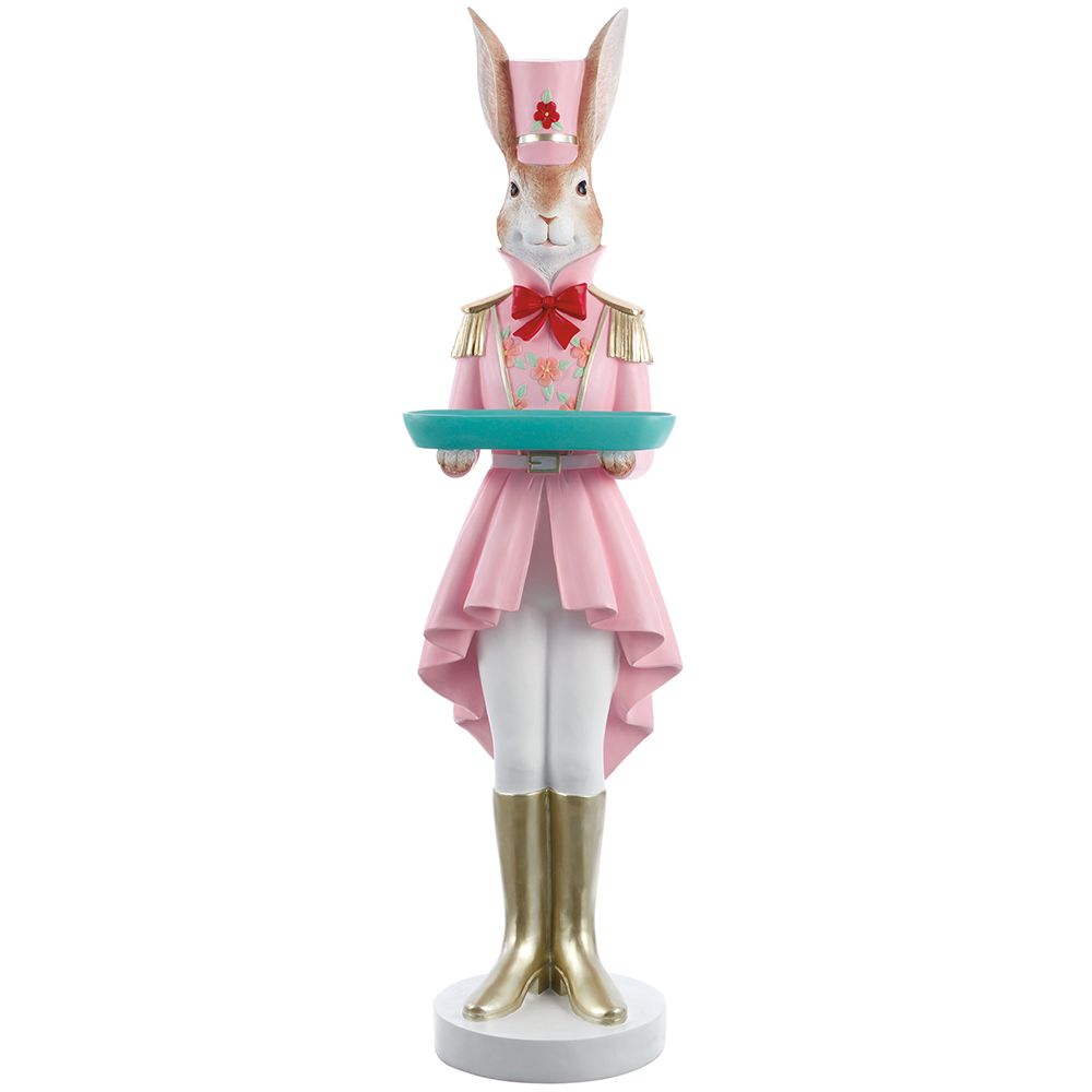 49"BUNNY NUTCRACKER HLD A PLTE