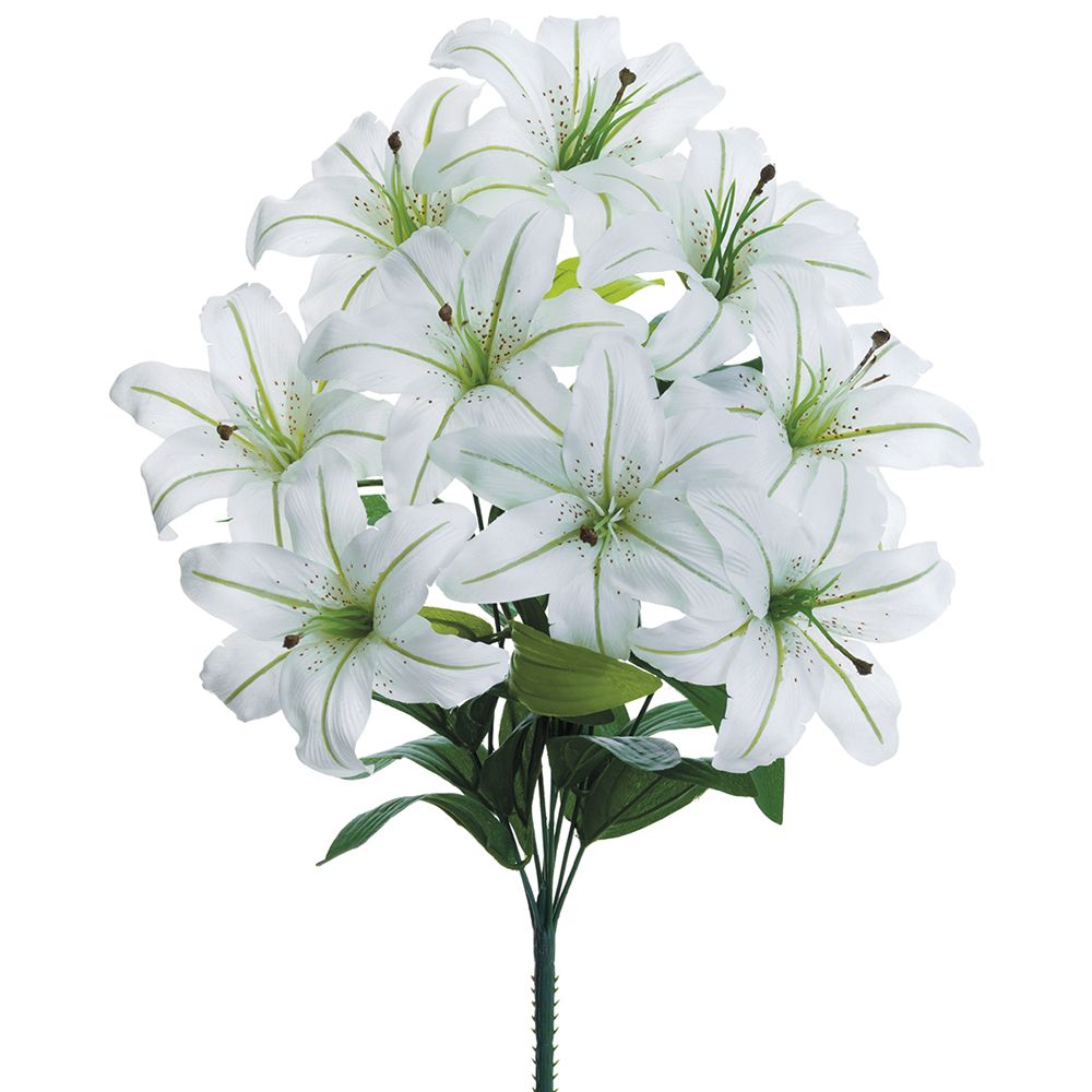 19"LILY BUSH X9 WH
