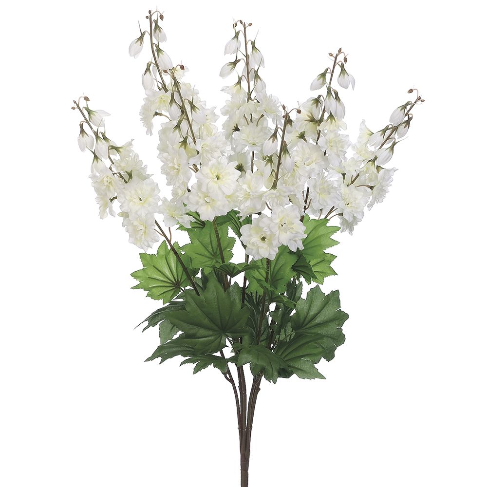 26"DELPHINIUM BUSH X7 CR/WH