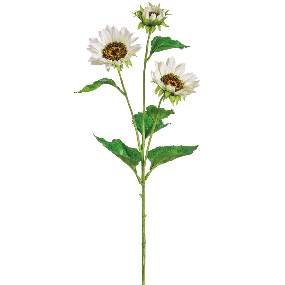 26"SUNFLOWER SPRAY WH